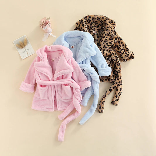 Cozy Flannel Kids Bathrobe