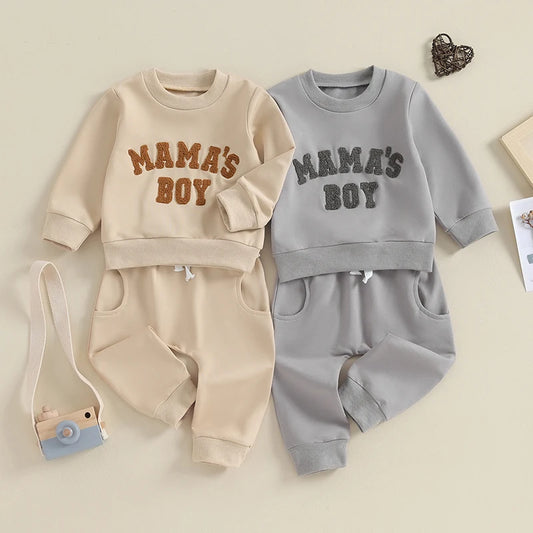 Letter Print Baby Boy Set