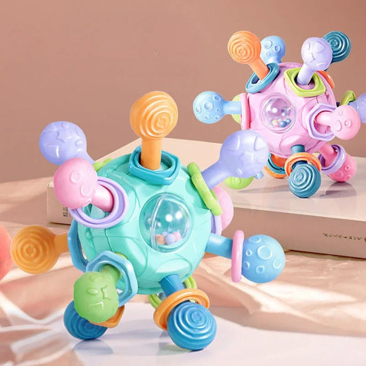 Baby Toys 0 12 Months Rotating Rattle Ball - Bloom & Babes