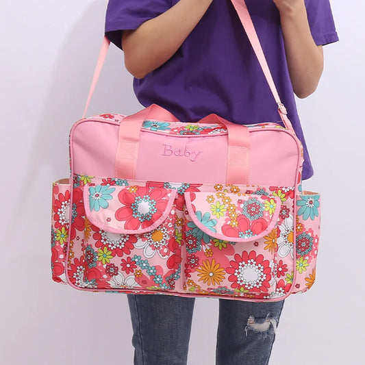 Floral Portable Water Resistant Baby Diaper Bag - Bloom & Babes