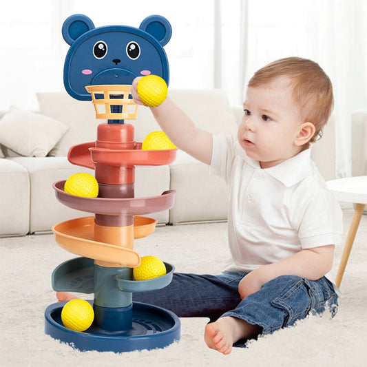 Baby Toys Rolling Ball Pile Tower - Bloom & Babes